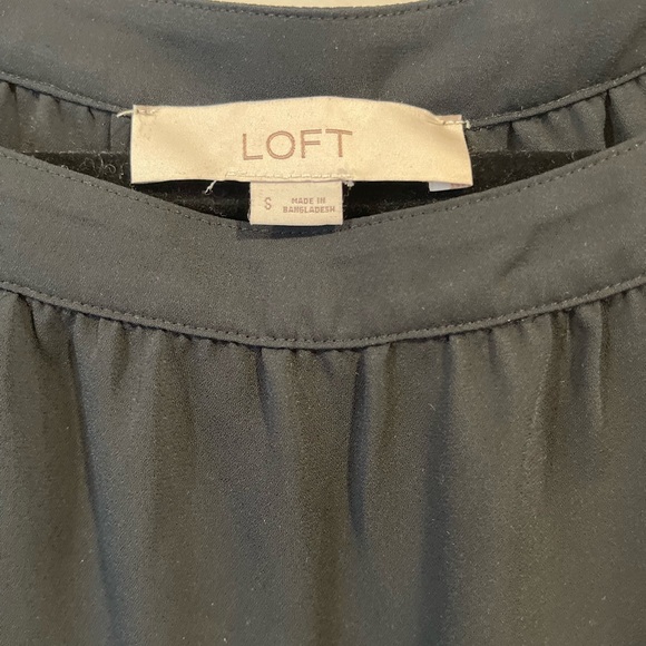 LOFT Black Long Sleeve Blouse - Picture 2 of 2